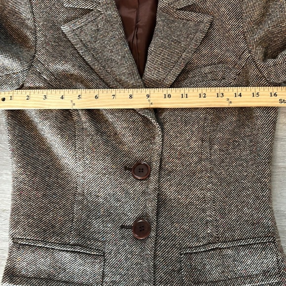 'Trina Turk' Tweed Women’s Brown Blazer - Size 2 - Picture 4 of 8